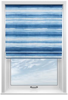 Ombre Velvet, Vivid Blue - Motorised Roman Blind